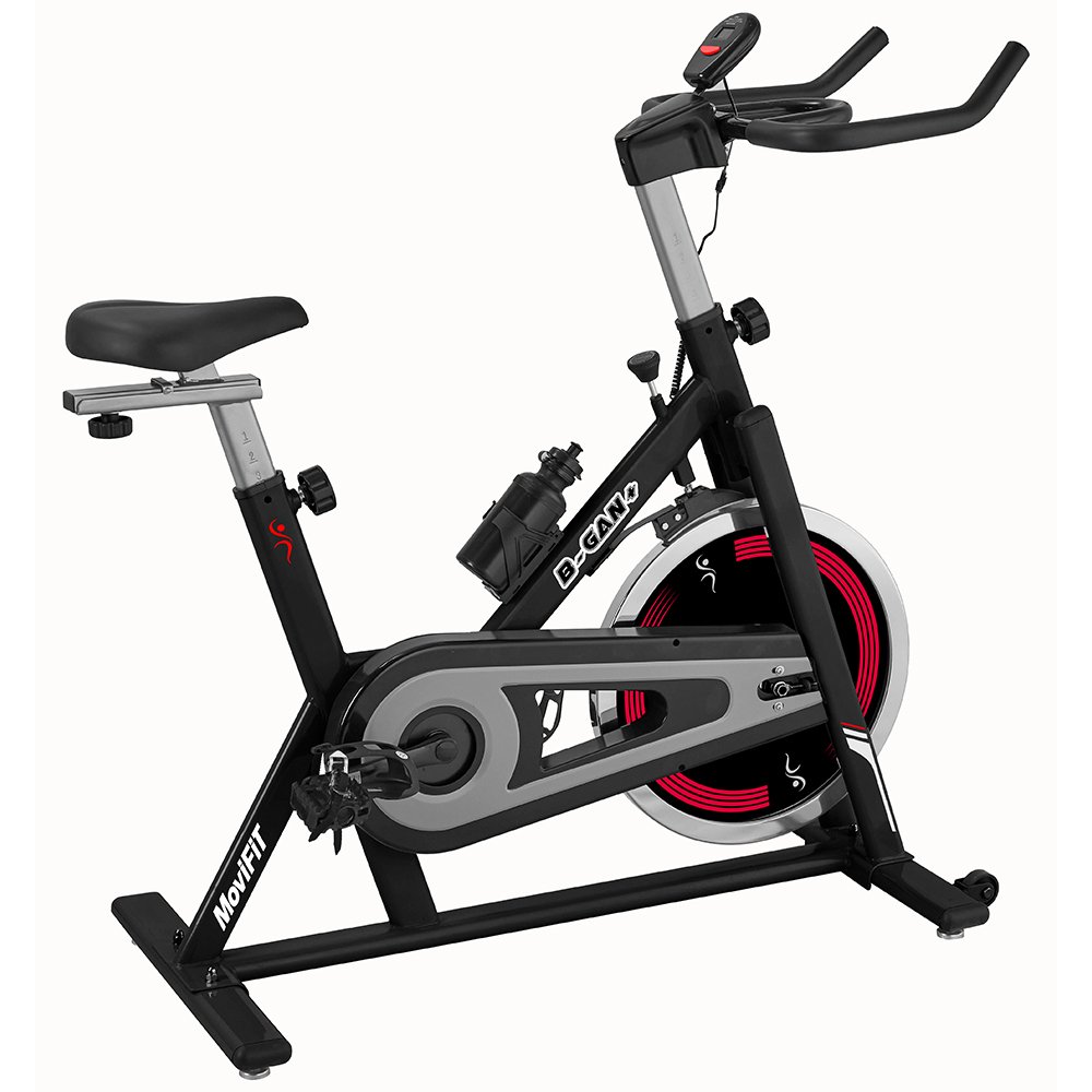 Bicicleta Spinning Magnética Vicenza Con Monitor Capacidad 100 Kg Color  Negro SPORTFITNESS