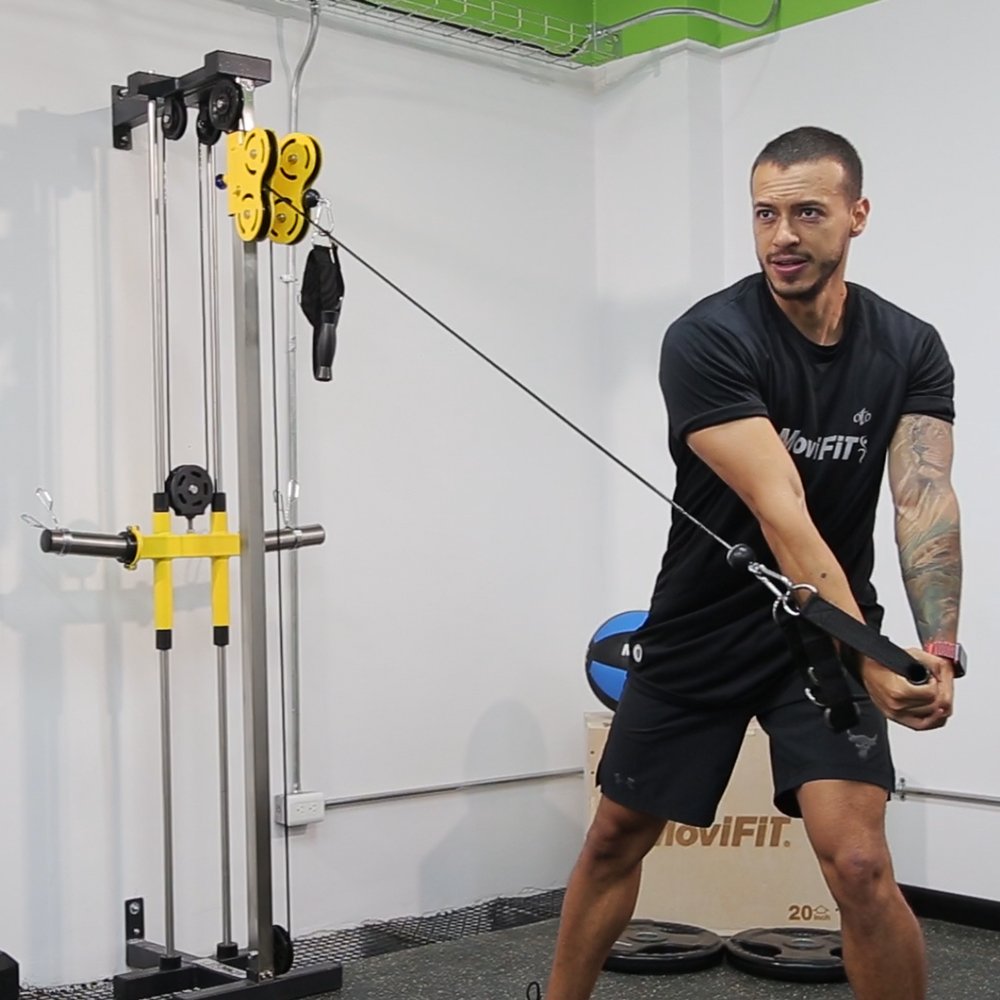 Máquina de gimnasio - estación de poleas con 115 kg